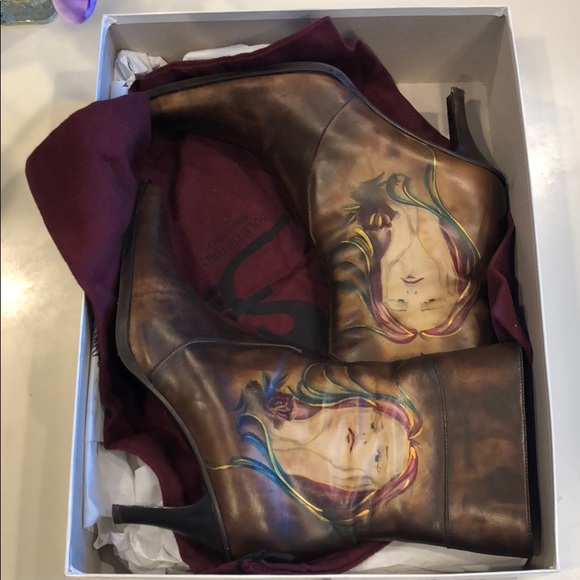 Caiman 3" boot - Leather - Brown - Hand painted - Picture 6 of 6